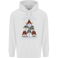 Christmas Gnome Tree Funny Xmas Plaid Tartan Childrens Kids Hoodie White