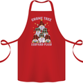 Christmas Gnome Tree Funny Xmas Plaid Tartan Cotton Apron 100% Organic Red