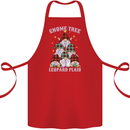 Christmas Gnome Tree Funny Xmas Plaid Tartan Cotton Apron 100% Organic Red