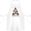 Christmas Gnome Tree Funny Xmas Plaid Tartan Cotton Apron 100% Organic White