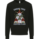 Christmas Gnome Tree Funny Xmas Plaid Tartan Kids Sweatshirt Jumper Black