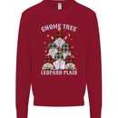 Christmas Gnome Tree Funny Xmas Plaid Tartan Kids Sweatshirt Jumper Red