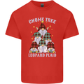 Christmas Gnome Tree Funny Xmas Plaid Tartan Kids T-Shirt Childrens Red