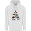 Christmas Gnome Tree Funny Xmas Plaid Tartan Mens 80% Cotton Hoodie White