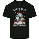 Christmas Gnome Tree Funny Xmas Plaid Tartan Mens Cotton T-Shirt Tee Top Black