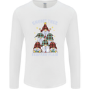 Christmas Gnome Tree Funny Xmas Plaid Tartan Mens Long Sleeve T-Shirt White