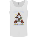 Christmas Gnome Tree Funny Xmas Plaid Tartan Mens Vest Tank Top White