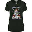 Christmas Gnome Tree Funny Xmas Plaid Tartan Womens Wider Cut T-Shirt Black