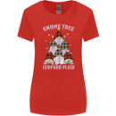 Christmas Gnome Tree Funny Xmas Plaid Tartan Womens Wider Cut T-Shirt Red