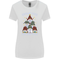 Christmas Gnome Tree Funny Xmas Plaid Tartan Womens Wider Cut T-Shirt White
