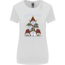 Christmas Gnome Tree Funny Xmas Plaid Tartan Womens Wider Cut T-Shirt White