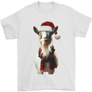 Christmas Goat Wearing  an Xmas Hat Mens T-Shirt 100% Cotton White