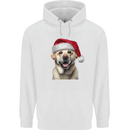 Christmas Golden Labrador Dog Xmas Hat Childrens Kids Hoodie White