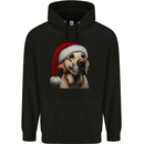 Christmas Golden Labrador Xmas Hat Dog Childrens Kids Hoodie Black