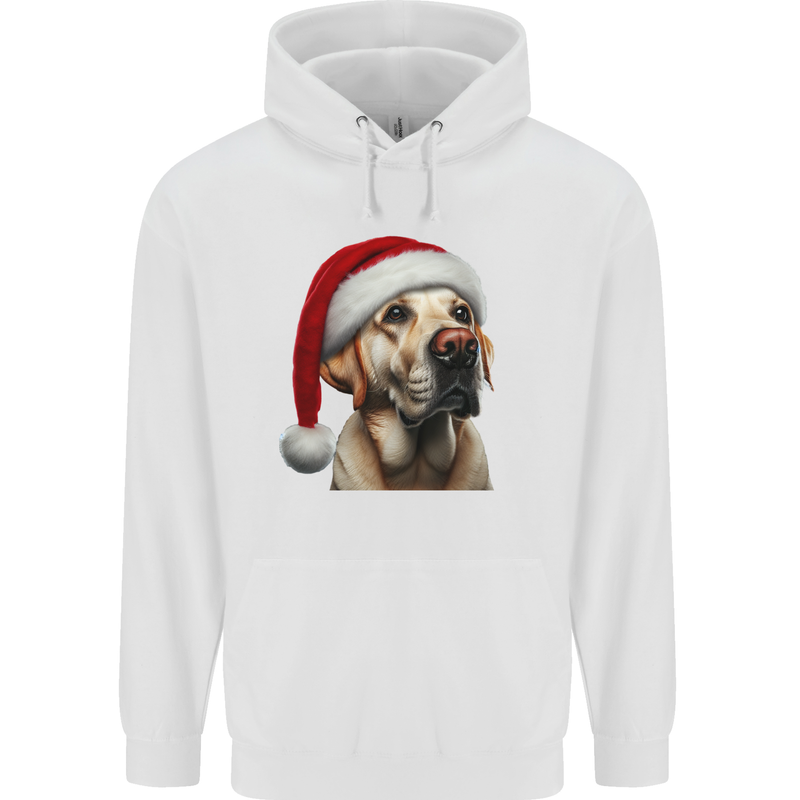 Christmas Golden Labrador Xmas Hat Dog Childrens Kids Hoodie White