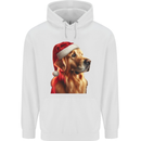 Christmas Golden Retriever Dog Xmas Childrens Kids Hoodie White