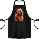 Christmas Golden Retriever Dog Xmas Cotton Apron 100% Organic Black