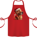 Christmas Golden Retriever Dog Xmas Cotton Apron 100% Organic Red