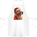 Christmas Golden Retriever Dog Xmas Cotton Apron 100% Organic White