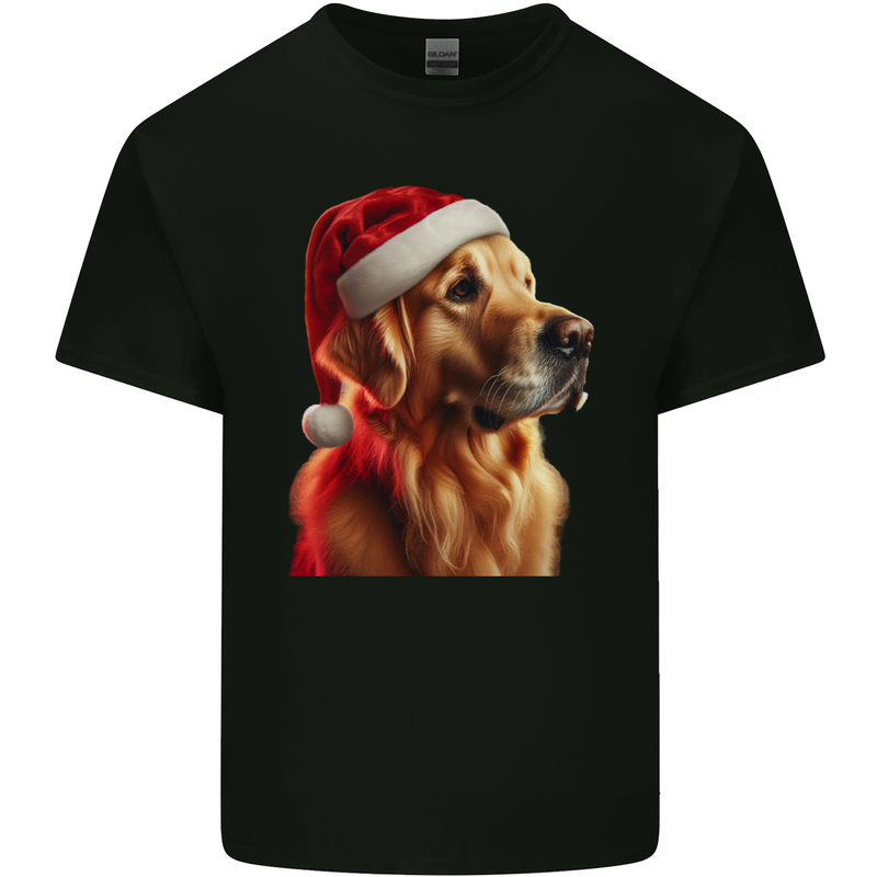 Christmas Golden Retriever Dog Xmas Kids T-Shirt Childrens Black