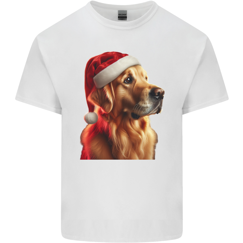 Christmas Golden Retriever Dog Xmas Kids T-Shirt Childrens White