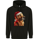 Christmas Golden Retriever Dog Xmas Mens 80% Cotton Hoodie Black