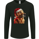 Christmas Golden Retriever Dog Xmas Mens Long Sleeve T-Shirt Black