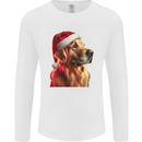Christmas Golden Retriever Dog Xmas Mens Long Sleeve T-Shirt White