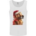 Christmas Golden Retriever Dog Xmas Mens Vest Tank Top White