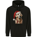 Christmas Golden Retriever Xmas Hat Dog Childrens Kids Hoodie Black