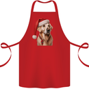 Christmas Golden Retriever Xmas Hat Dog Cotton Apron 100% Organic Red