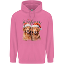 Christmas Golden Retrievers Dogs Xmas Mens 80% Cotton Hoodie Azelea