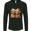 Christmas Golden Retrievers Dogs Xmas Mens Long Sleeve T-Shirt Black