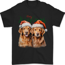Christmas Golden Retrievers Dogs Xmas Mens T-Shirt 100% Cotton Black