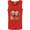 Christmas Golden Retrievers Dogs Xmas Mens Vest Tank Top Red