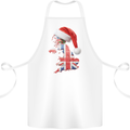 Christmas Great Britain UK Union Jack Flag Xmas Cotton Apron 100% Organic White