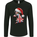 Christmas Great Britain UK Union Jack Flag Xmas Mens Long Sleeve T-Shirt Black