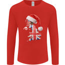 Christmas Great Britain UK Union Jack Flag Xmas Mens Long Sleeve T-Shirt Red