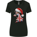 Christmas Great Britain UK Union Jack Flag Xmas Womens Wider Cut T-Shirt Black