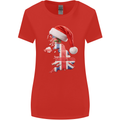 Christmas Great Britain UK Union Jack Flag Xmas Womens Wider Cut T-Shirt Red