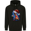 Christmas Great Britain UK Union Jack Xmas Flag Childrens Kids Hoodie Black