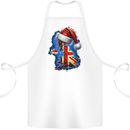 Christmas Great Britain UK Union Jack Xmas Flag Cotton Apron 100% Organic White