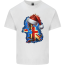 Christmas Great Britain UK Union Jack Xmas Flag Kids T-Shirt Childrens White