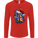 Christmas Great Britain UK Union Jack Xmas Flag Mens Long Sleeve T-Shirt Red
