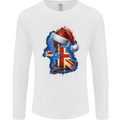 Christmas Great Britain UK Union Jack Xmas Flag Mens Long Sleeve T-Shirt White