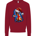 Christmas Great Britain UK Union Jack Xmas Flag Mens Sweatshirt Jumper Red
