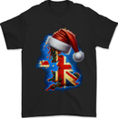 Christmas Great Britain UK Union Jack Xmas Flag Mens T-Shirt 100% Cotton Black