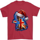 Christmas Great Britain UK Union Jack Xmas Flag Mens T-Shirt 100% Cotton Red