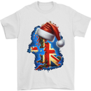 Christmas Great Britain UK Union Jack Xmas Flag Mens T-Shirt 100% Cotton White