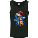 Christmas Great Britain UK Union Jack Xmas Flag Mens Vest Tank Top Black